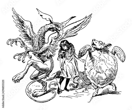 Alice in Wonderland vintage illustration