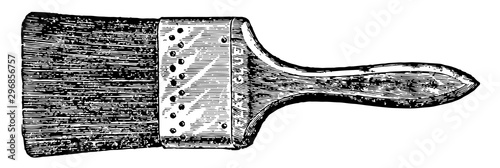 Flat Glue Brush vintage illustration.