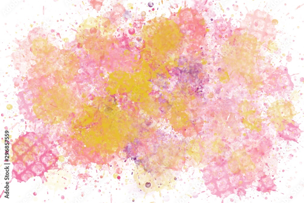 watercolor on white background.The colorful splashing in the paper. texture abstract color background