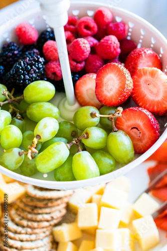 Cheese and fruit plate