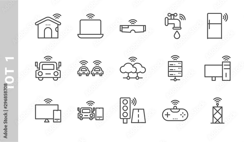 internet of things 1 icon set. Outline Style. each made in 64x64 pixel internet of things 1 icon set. Outline Style. each made in 64x64 pixel