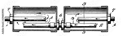 Vehicle Muffler vintage illustration.