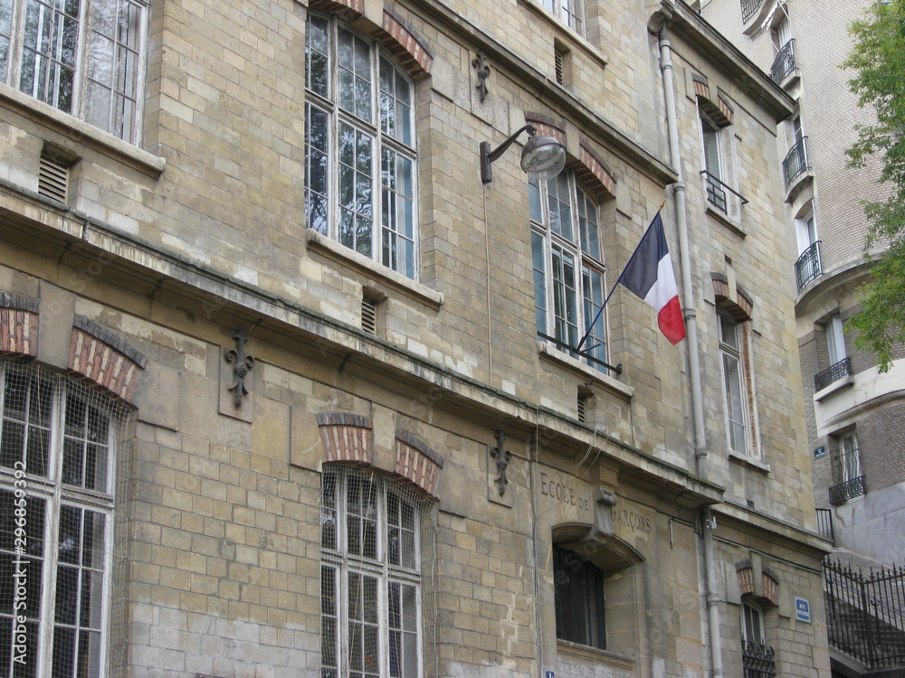 French Flag on Building