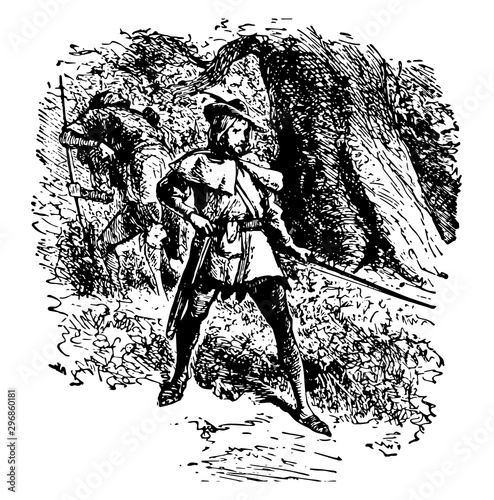 Robin Hood vintage illustration