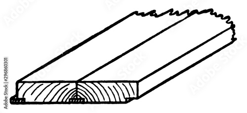 Rebated and Filleted Joint, vintage illustration.