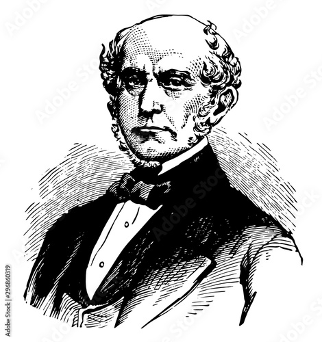 Charles Francis Adams vintage illustration