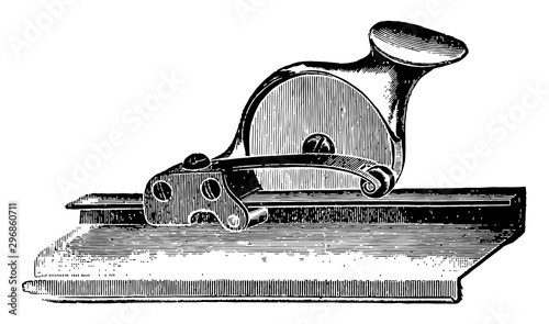 Wallpaper Trimmer vintage illustration.