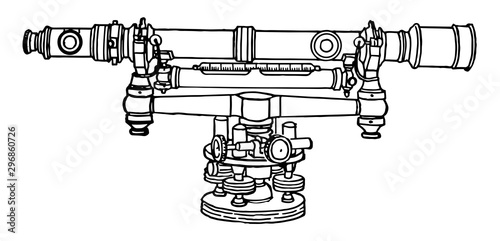 Surveyor Level, vintage illustration.