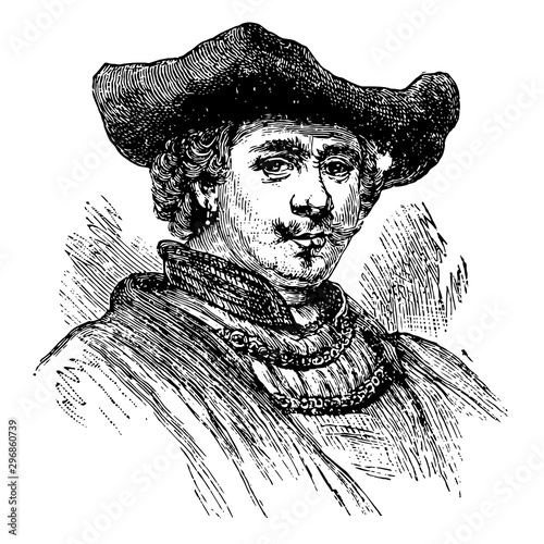 Rembrandt Van Ryn vintage illustration