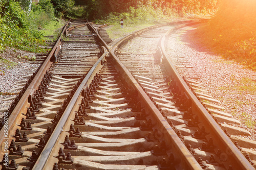 Foto Bifurcation in the railway tracks