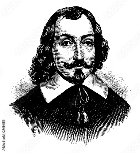 Samuel de Champlain vintage illustration photo