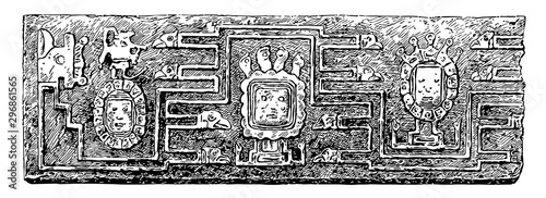 Base is a portion of the ornament vintage engraving.