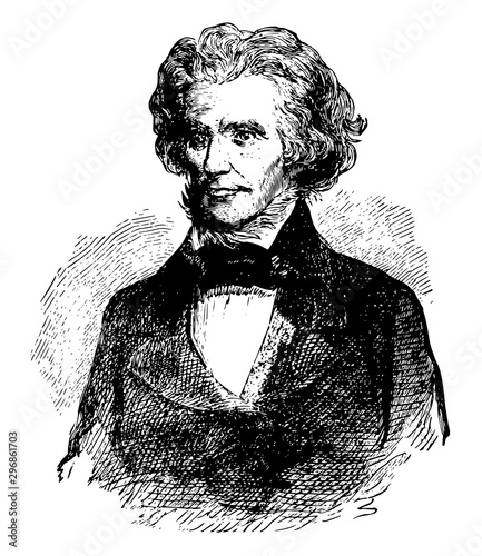 John C. Calhoun, vintage illustration