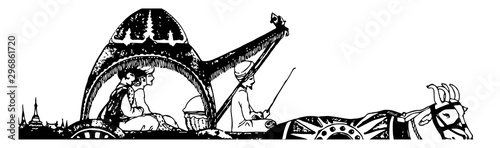 The Exile of Rama vintage illustration