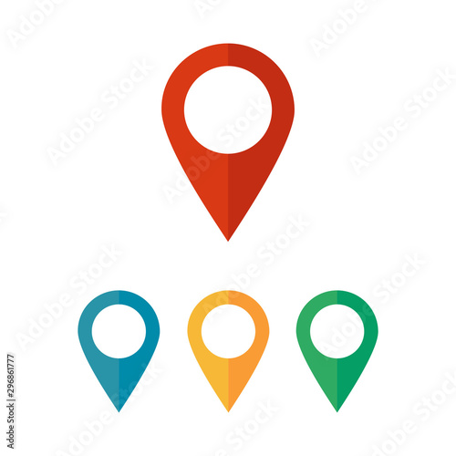 Red Map Location Pin icon