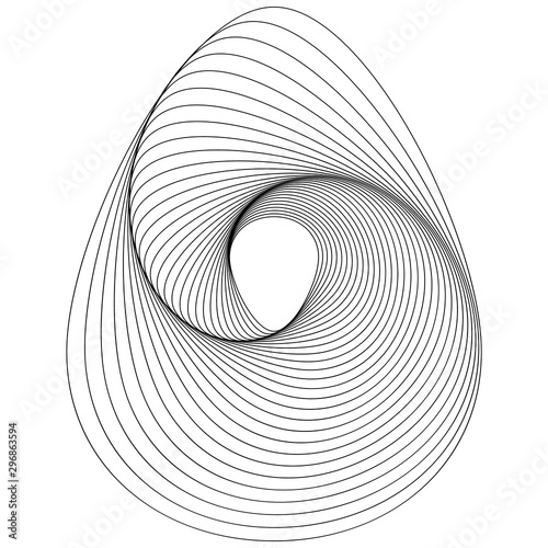 Easter Egg Geometric Gradation shape. Vector illustration