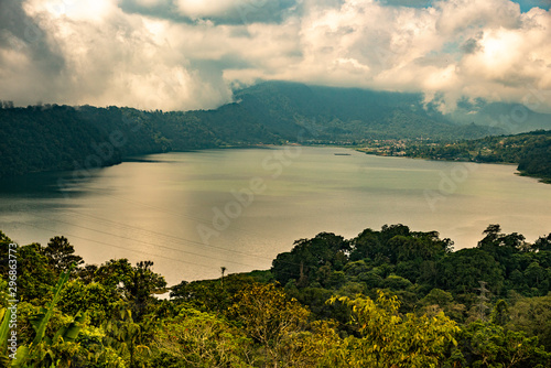 One of the Twin Lakes in the highlands of Bali Indonesia