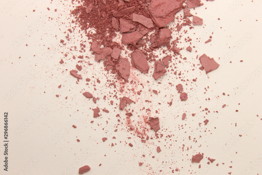 This is a photograph of Rose Pink powder Blusher isolated on a White background