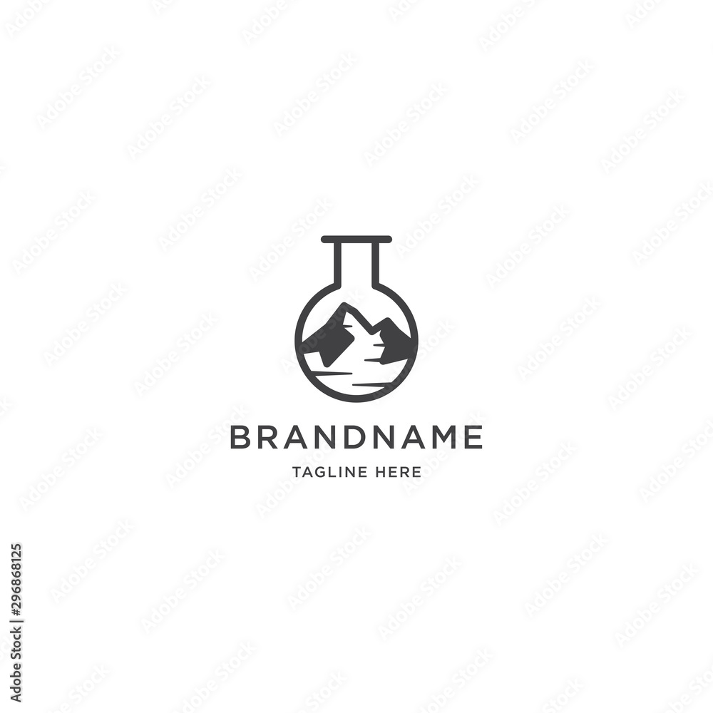 Mountain Lab Logo Icon Design Template Vector Illustration Mountain Lab Logo Icon Design Template Vector Illustration