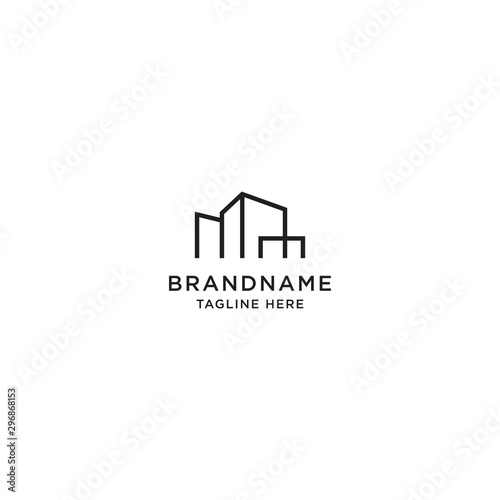 Building Logo Icon Design Template. Real Estate, Property, Apartment, Agent, Line, Modern, Vector Illustration