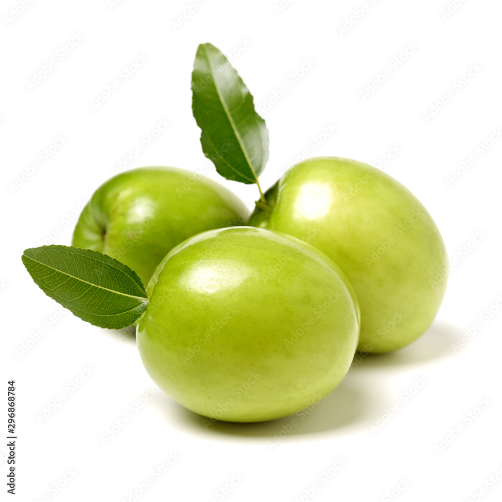Fresh juicy jujube isolated on white background Fresh juicy jujube isolated on white background