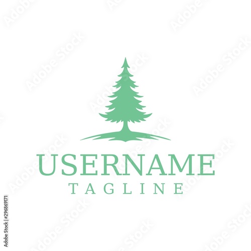 Tree nature and Christmas logo vector