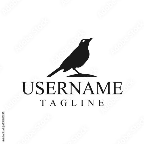 Bird logo vector image minimalist
