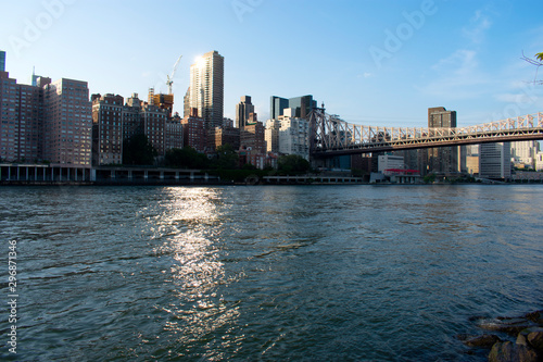 Skyline view of Manhattan  New York City skyline  from the East River s Roosevelt Island -10