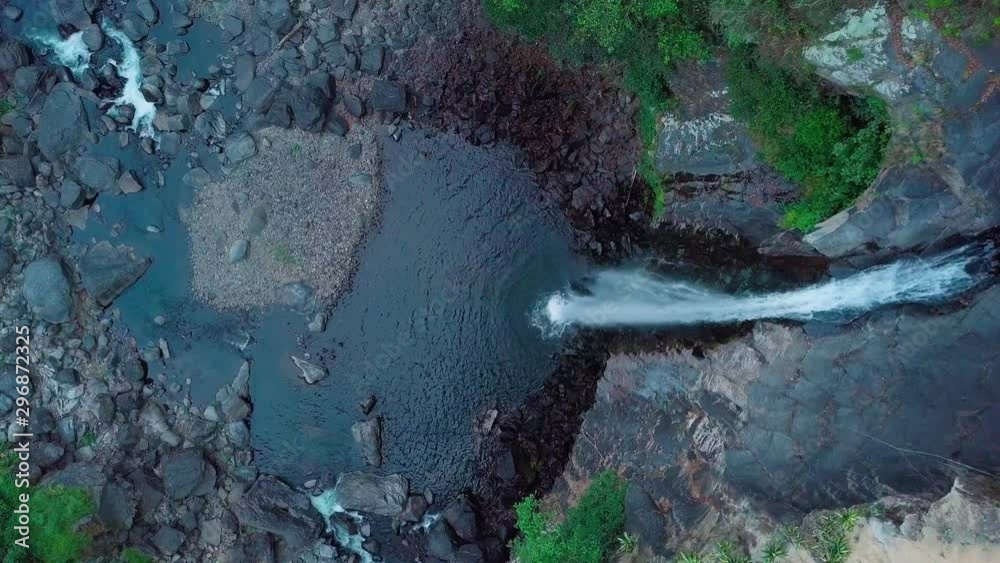 Toma aérea de cascadas de Texolo en Coatepec Veracruz