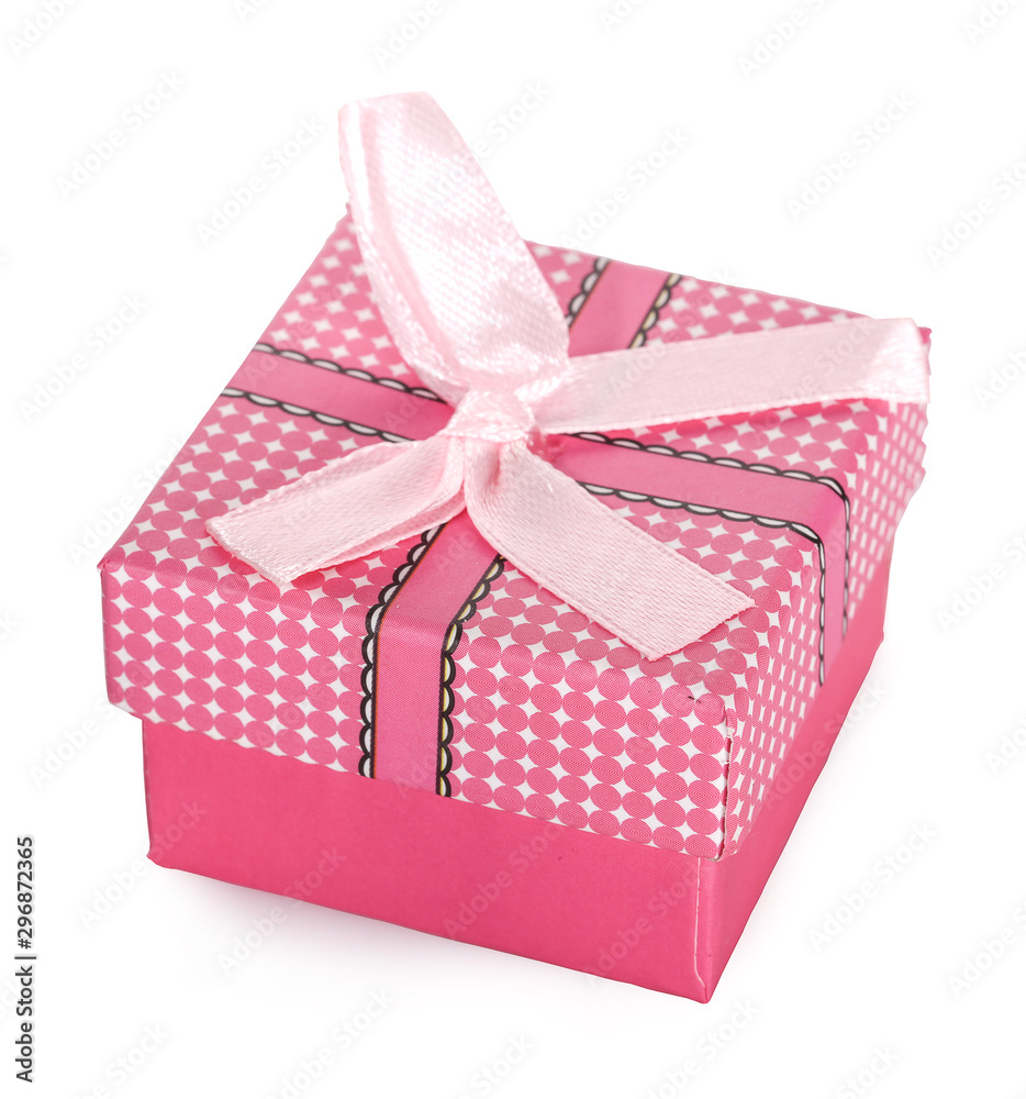 Pink open gift box isolated on white background Pink open gift box isolated on white background