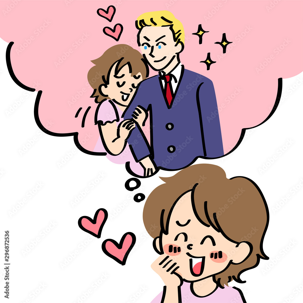 Obraz premium 国際結婚、外国人との出会いに憧れる女性