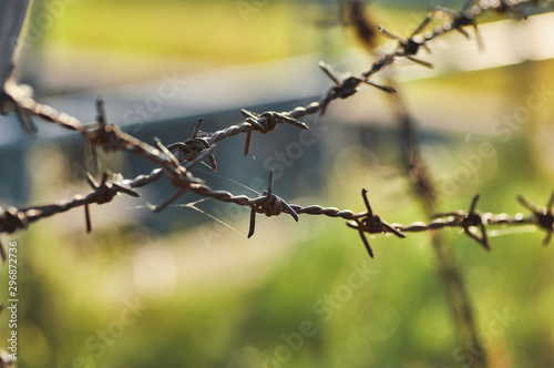 The old rusty barbed wire © OMG Snap
