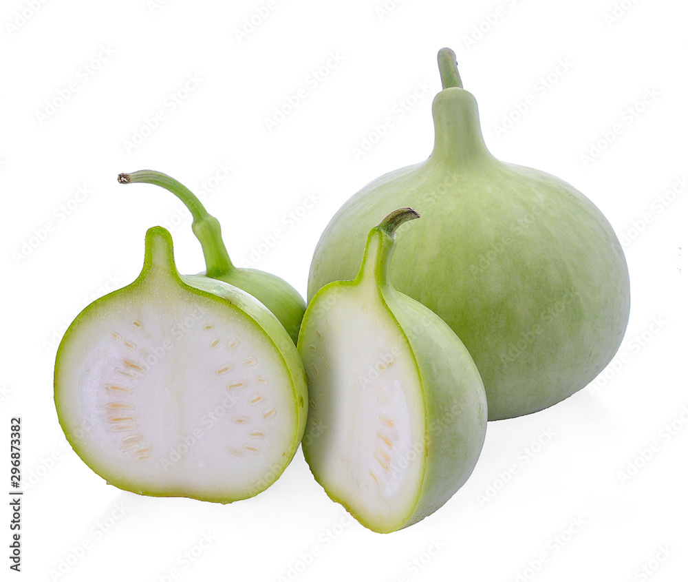 Lagenaria siceraria isolated on white background Lagenaria siceraria isolated on white background