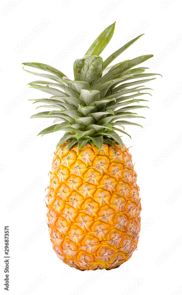 Victoria pineapple sliced on white background Victoria pineapple sliced on white background