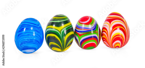 easter eggs isolated on a white
