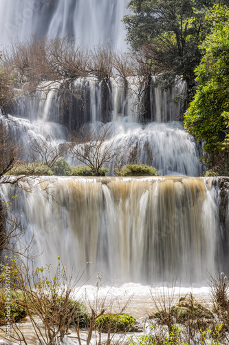 Thi Lo Su Waterfall in the Rainy Season  Tak  Thailand