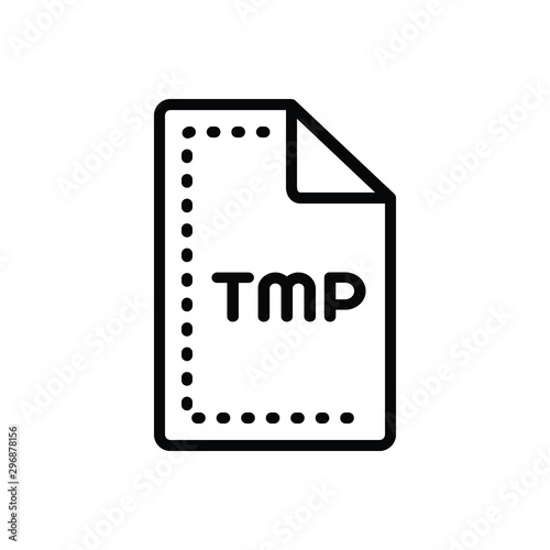 Black line icon for temporary 