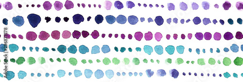 Hand Drawn Abstract Dot Watercolor Seamless Pattern. photo