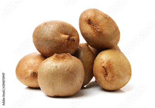Kiwi fruit on white background