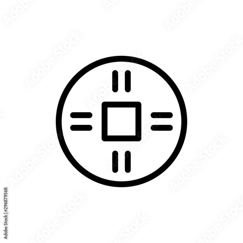 Chinese vintage coin icon