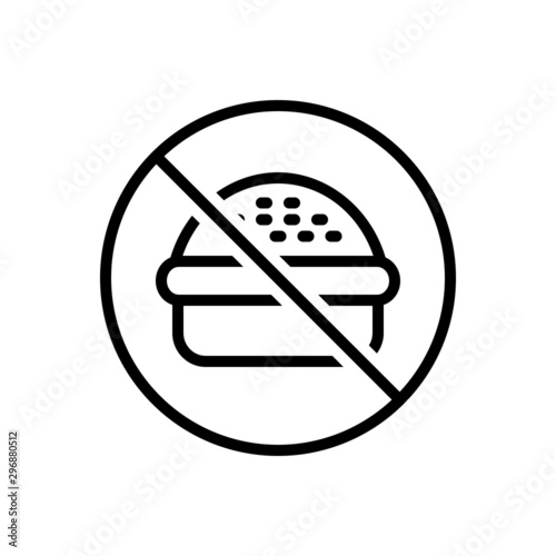 Black line icon for no nope 