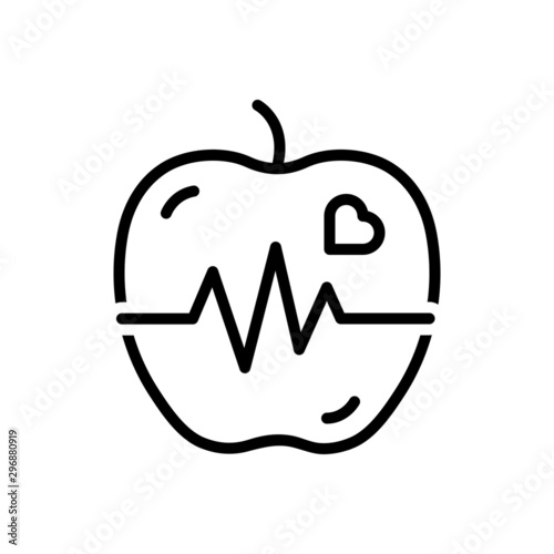 Black line icon for vital crucial