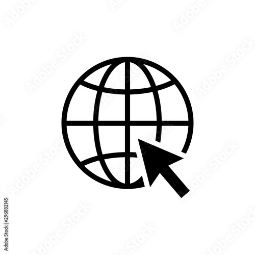 Globe icon trendy