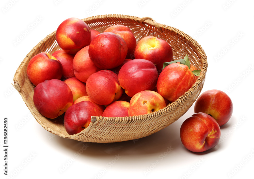 nectarine on a white background nectarine on a white background