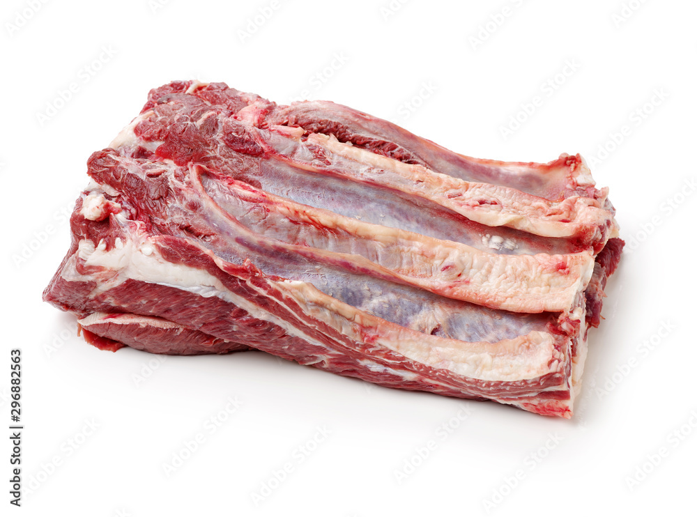Raw piece of beef meat peace isolated on a white background Raw piece of beef meat peace isolated on a white background