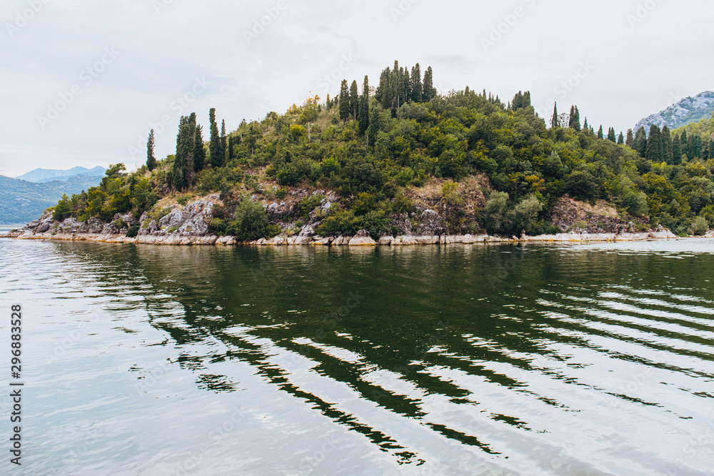 Fototapeta premium Lake Skadar National Park in Montenegro. Views of mauntains