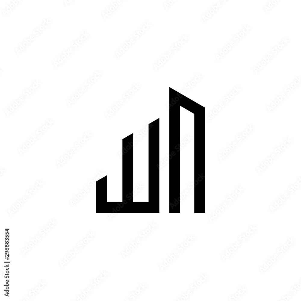 Letter WN logo icon design template elements Letter WN logo icon design template elements