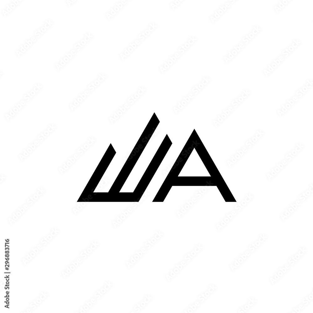 Letter WA logo icon design template elements Letter WA logo icon design template elements