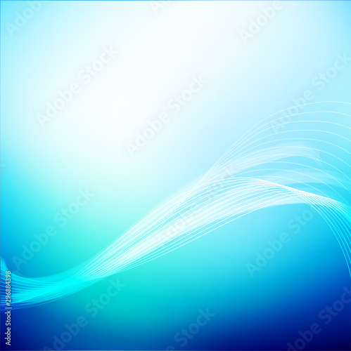 Blue abstract background with waves.