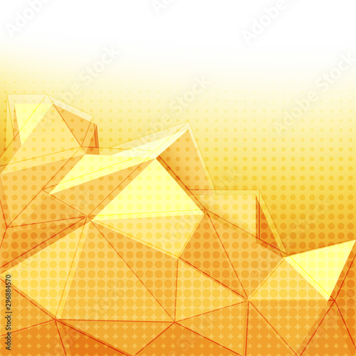 Abstract polygonal background with halftone effect.